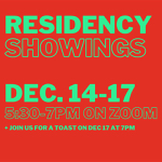 Toronto: The Theatre Centre holds Residency Showings December 14-17 on Zoom
