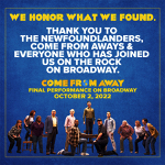 New York: “Come From Away” will close on Broadway on October 2, 2022